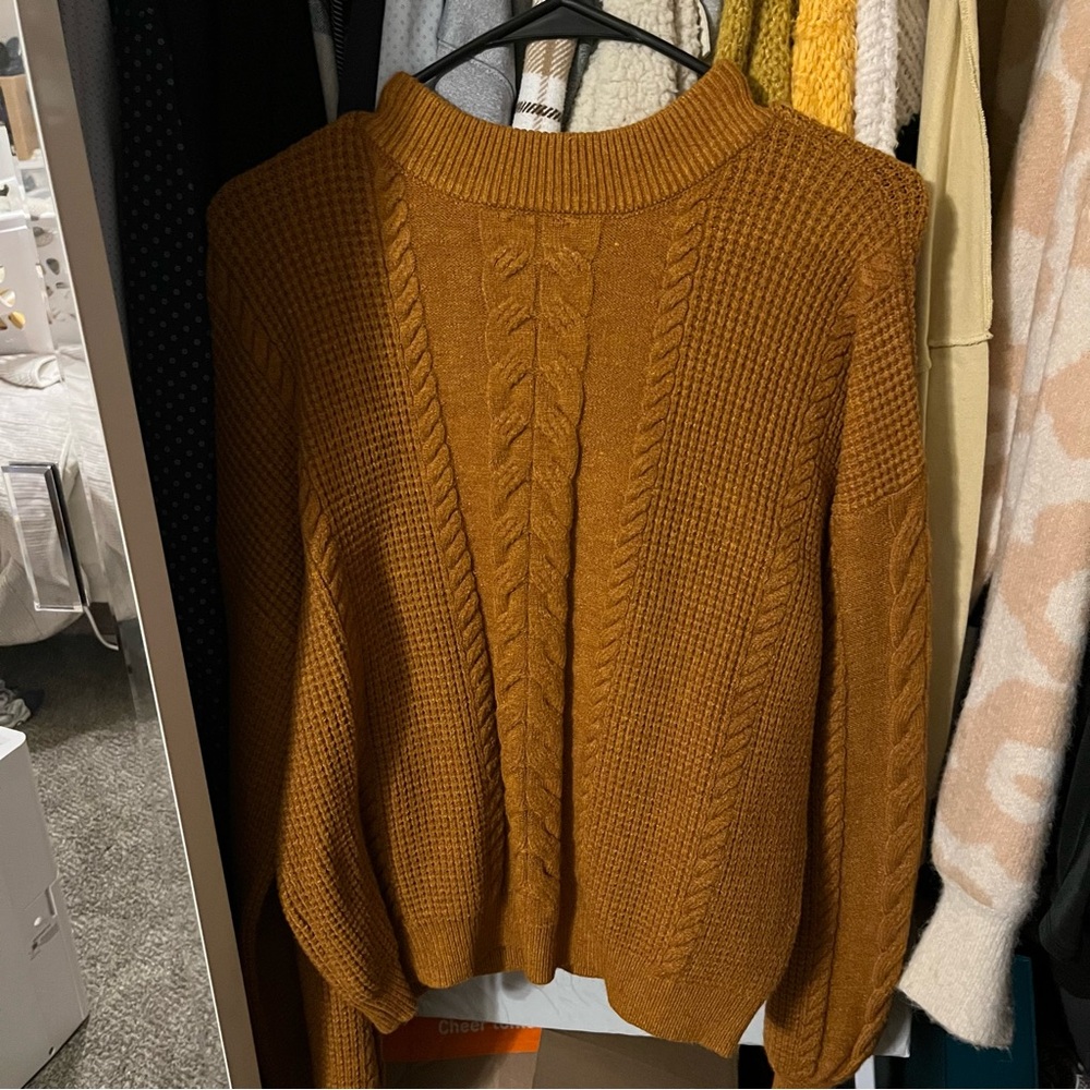 MINKPINK Cowl Neck Sweater in Brown